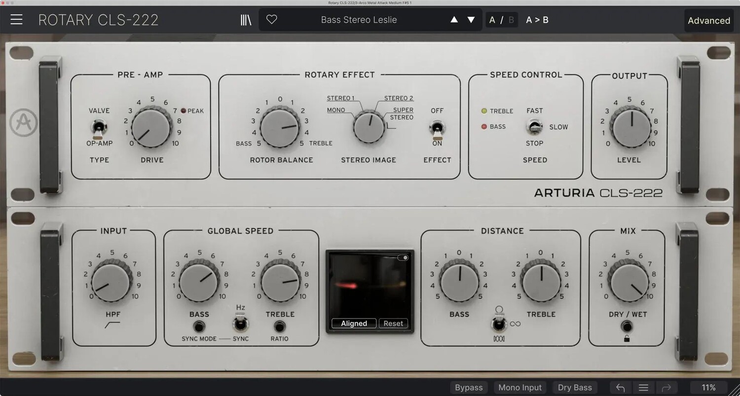 

Arturia Rotary CLS-222 Плагин эффектов вращающегося динамика