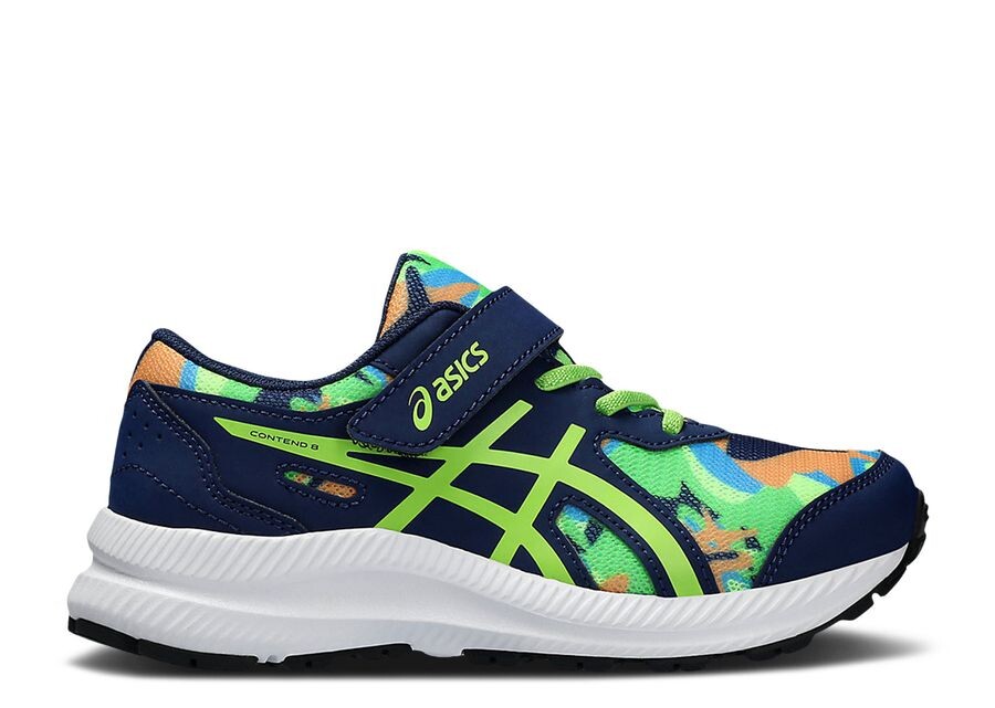 

Кроссовки ASICS Contend 8 Ps 'Blue Expanse Electric Lime Camo', синий