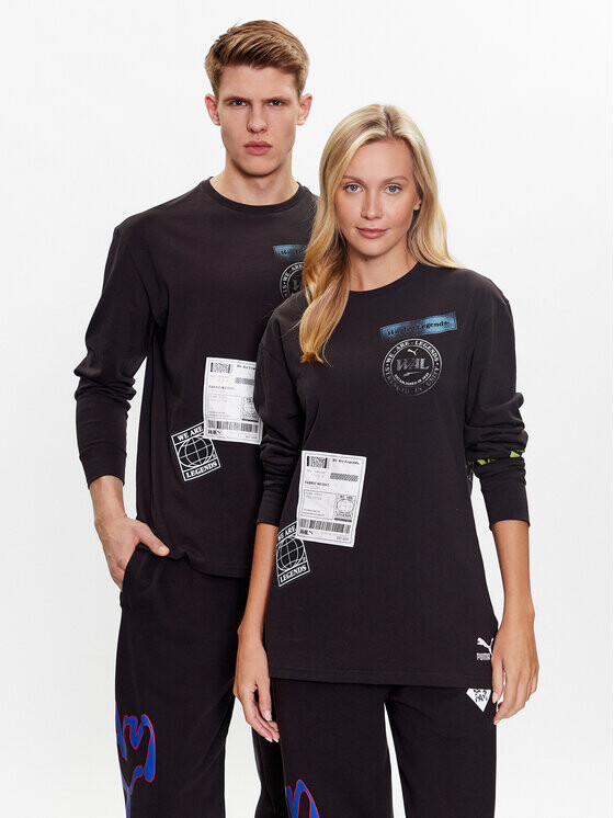 

Классический крой с длинными рукавами Puma, черный