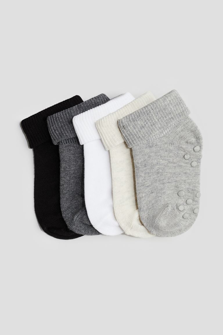 Упаковка из 5 противоскользящих носков H&M, серый