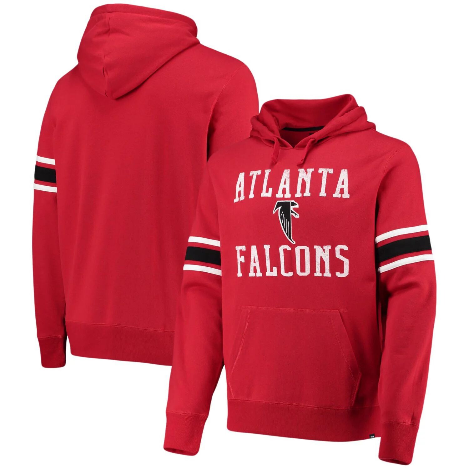

Мужской пуловер с капюшоном '47 Red Atlanta Falcons Double Block Throwback
