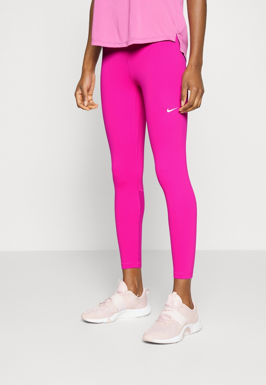 

Тайтсы Nike Hi Rise, активная фуксия / белый, Розовый