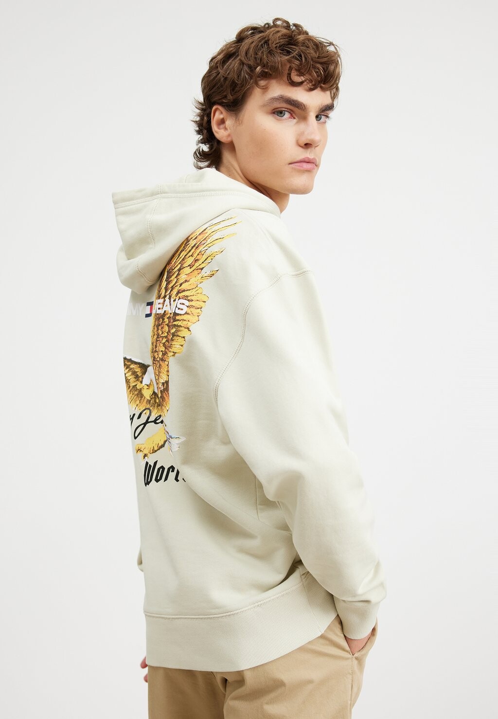 

Толстовка Толстовка с капюшоном VINTAGE EAGLE Tommy Jeans, газетная бумага