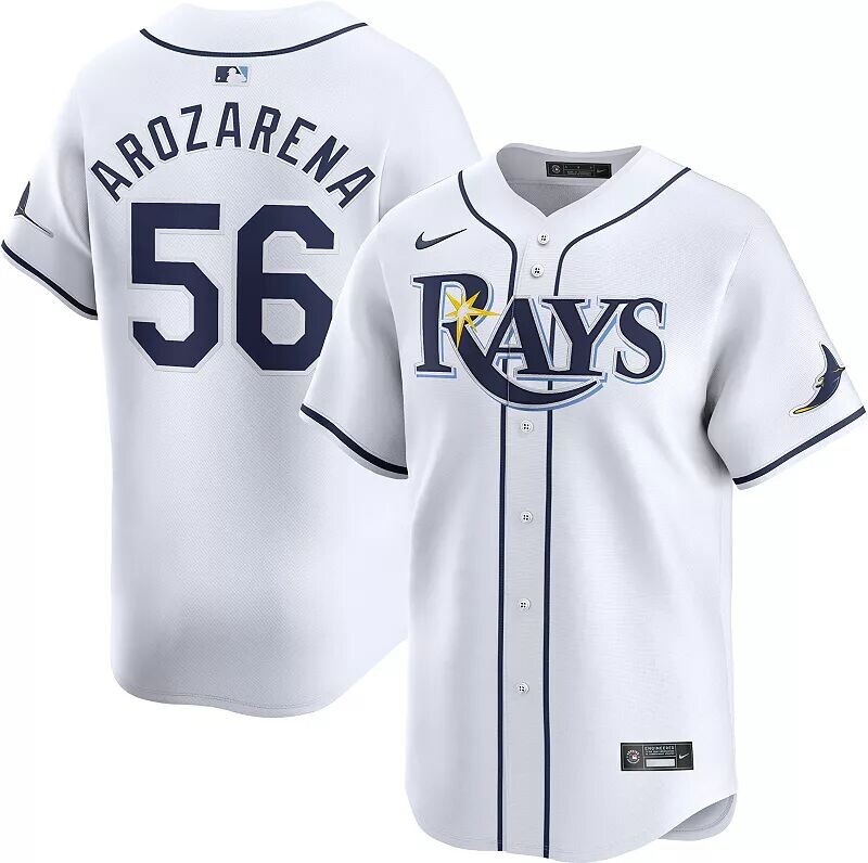 

Мужское джерси Nike Tampa Bay Rays Randy Arozarena #56 White Limited Vapor