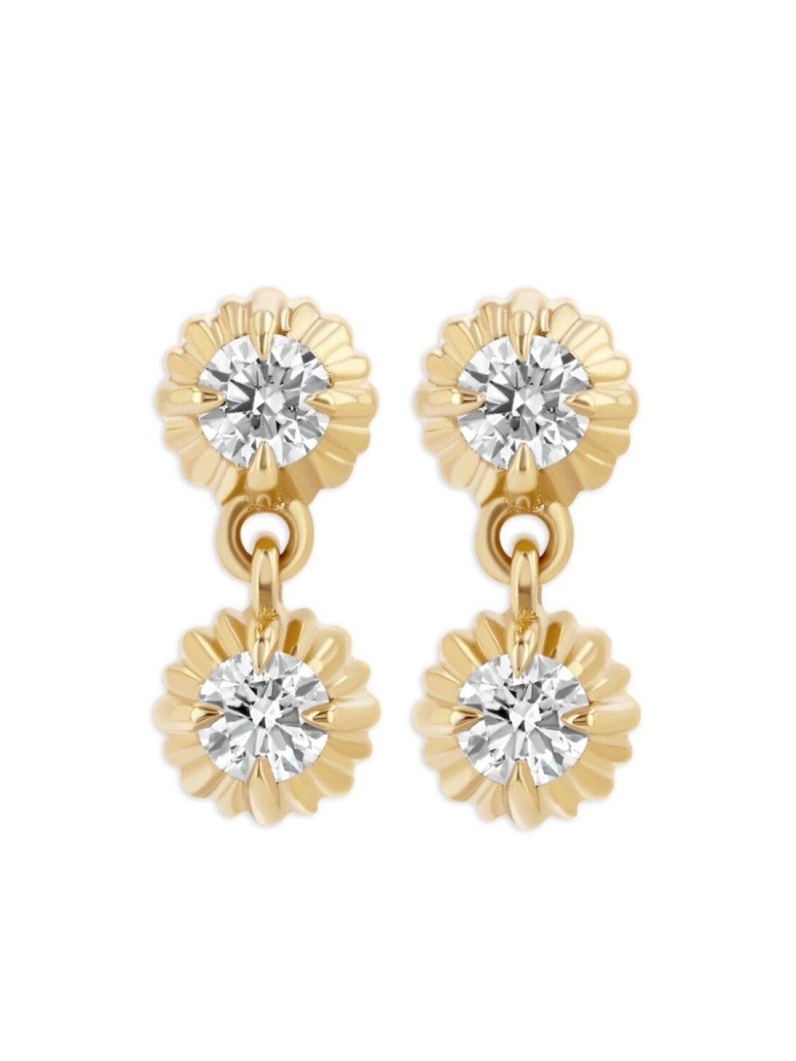 

Серьги из желтого золота с бриллиантами Lizzie Mandler Fine Jewelry, золотой