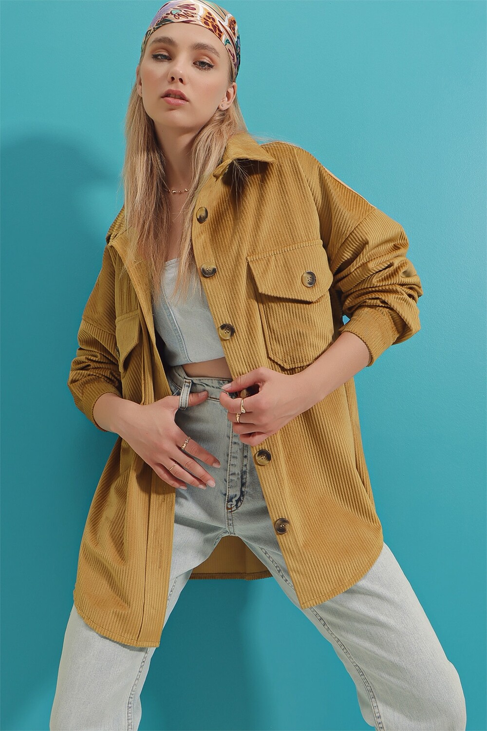 

Рубашка - Коричневая - Oversize Trend Alaçatı Stili, коричневый