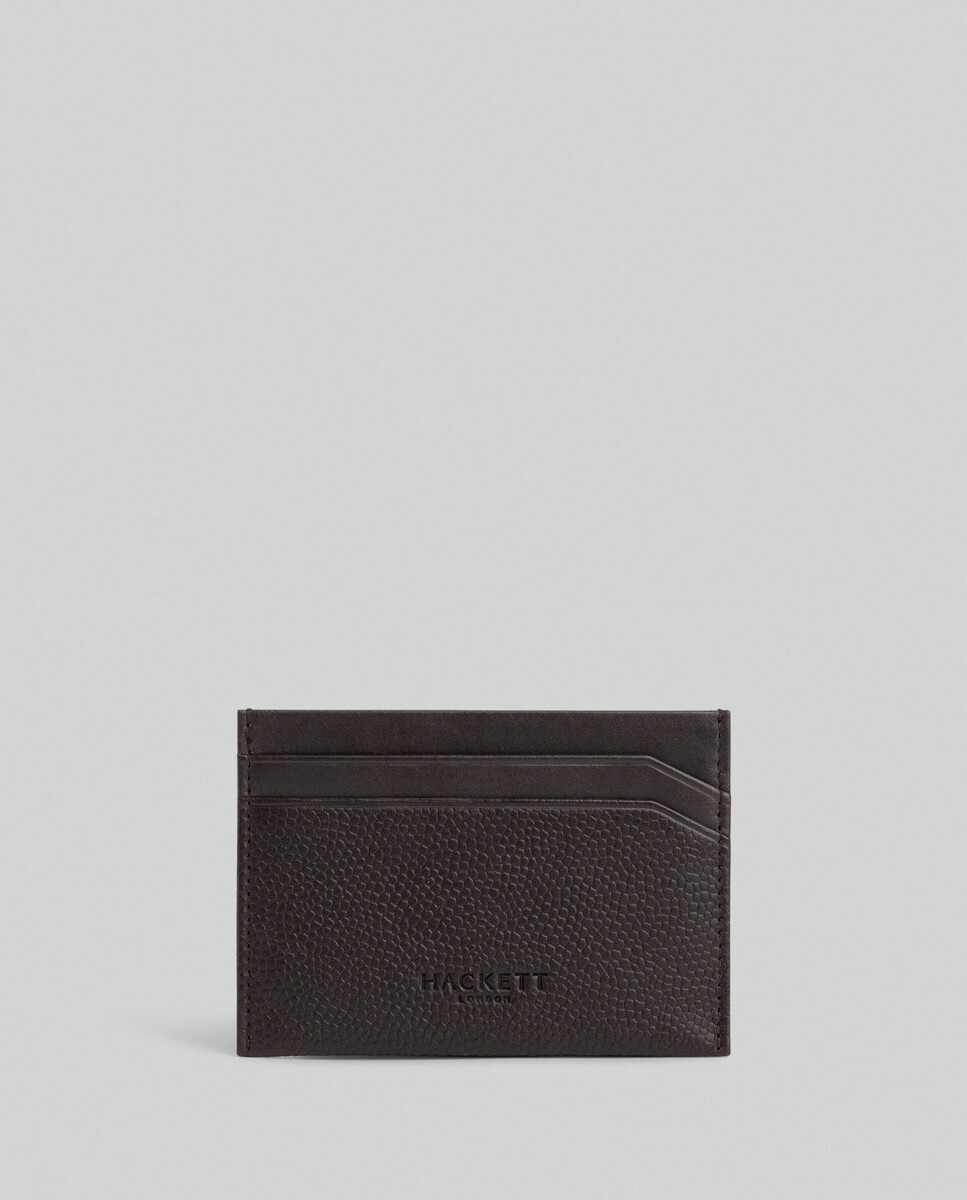 

Мужская визитница из коричневой кожи Hackett, коричневый