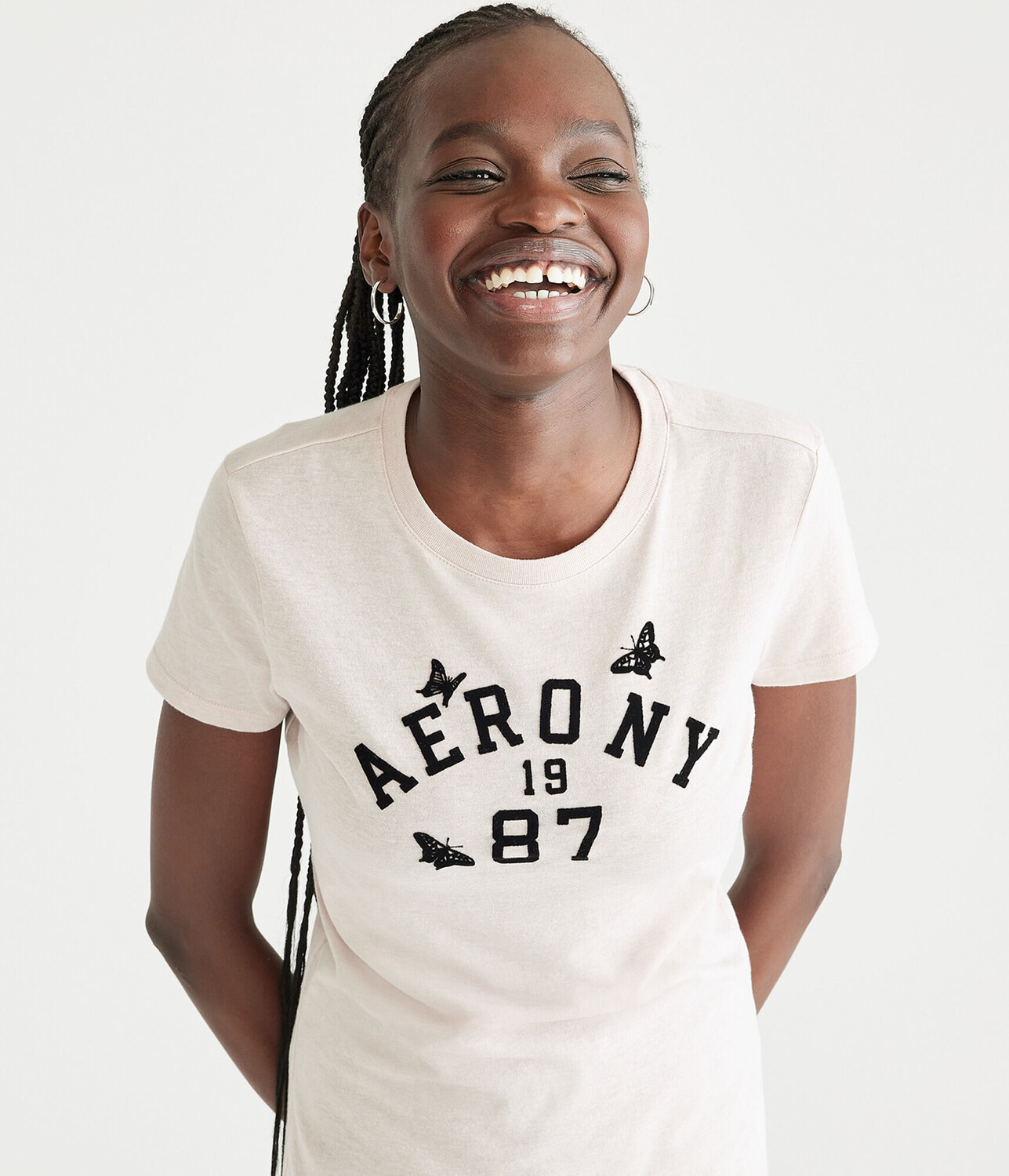 

Футболка с рисунком бабочки Aero NY Aeropostale, белый