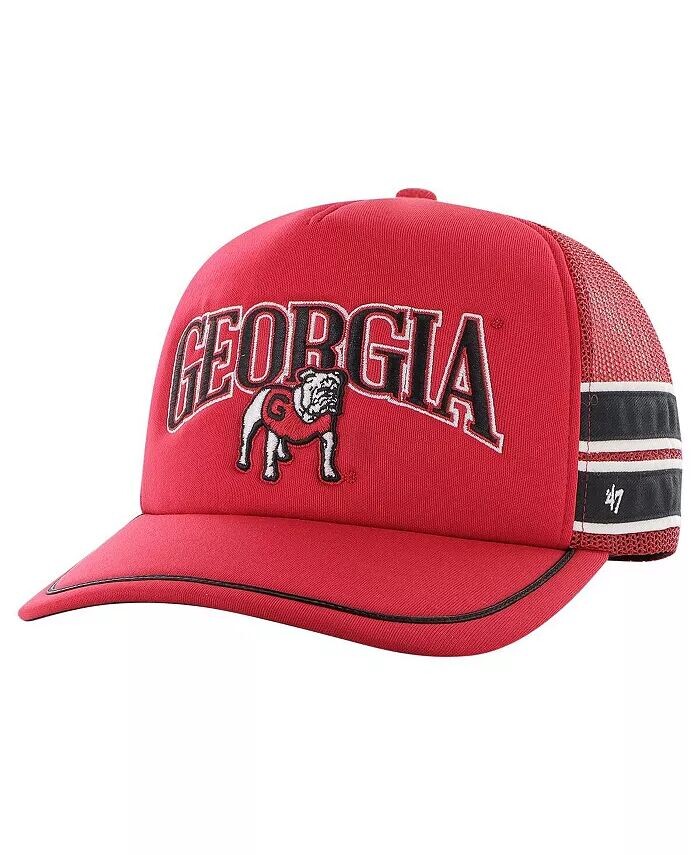 

Мужская регулируемая кепка Red Georgia Bulldogs Trucker с боковой полосой '47 Brand, красный