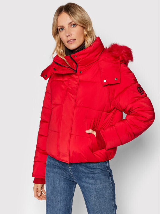 

Пуховик стандартного кроя Dkny, красный