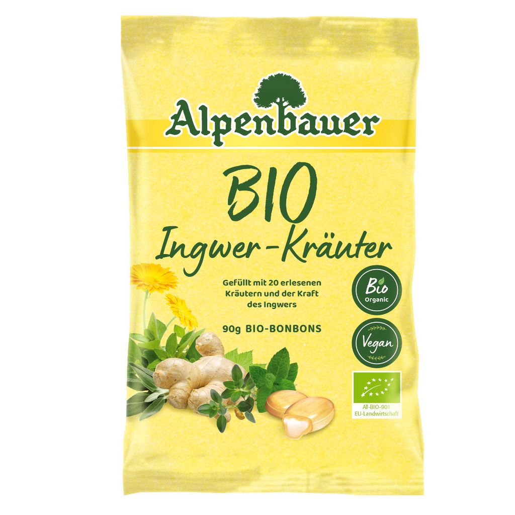 

Конфеты Alpenbauer имбирно-травяные с жидкой сердцевиной 90г Bavarian Sweets