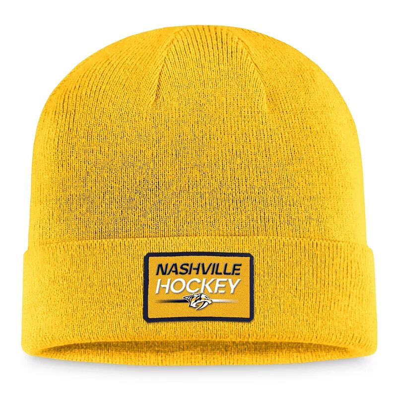 

Желтая шапка NHL Nashville Predators 2023 Authentic Pro Prime с манжетами