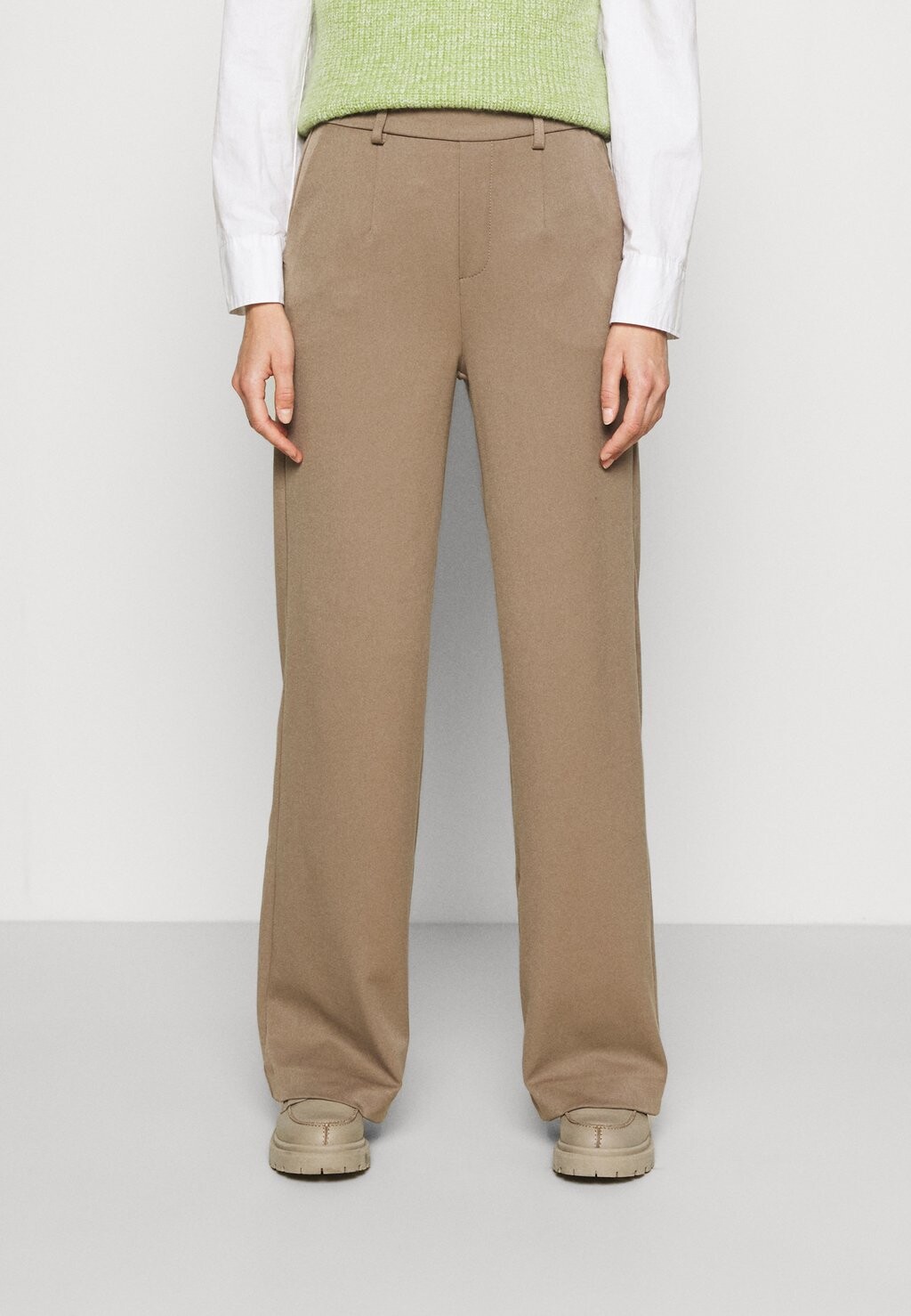 

Брюки Object Objlisa Wide Pant, бежевый, Бежевый;коричневый