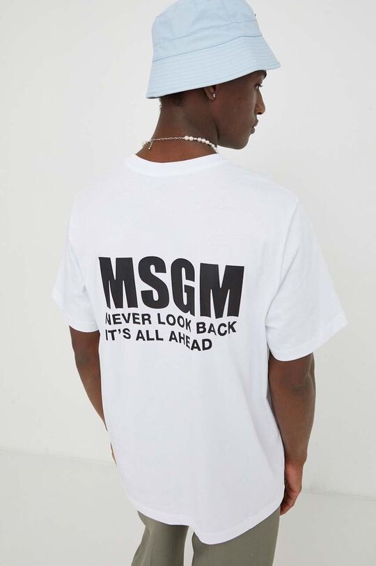 

Хлопковая футболка MSGM, белый