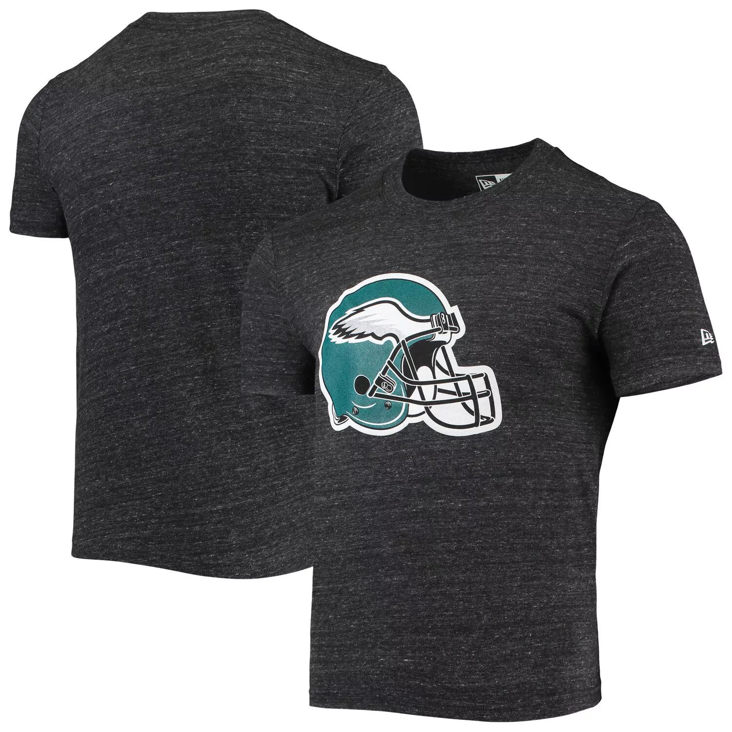 

Мужская черная футболка с логотипом Philadelphia Eagles Tri-Blend с альтернативным логотипом New Era