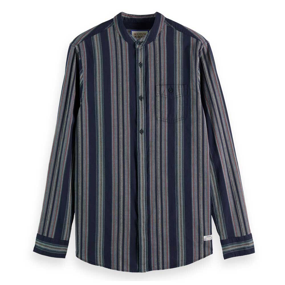 

Рубашка с длинным рукавом Scotch & Soda Stand Up Collar Dobby, серый