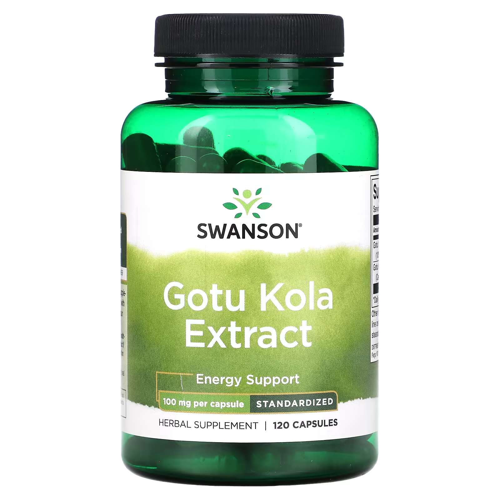 Экстракт Swanson Gotu Kola 100 мг, 120 капсул капсулы ostrovit gotu kola vege 90 поддерживают работу мозга