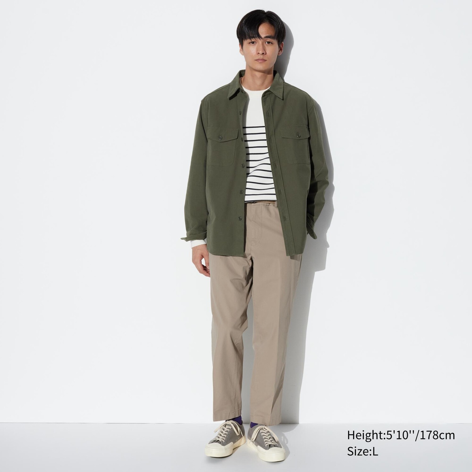 

Брюки UNIQLO по щиколотку, бежевый