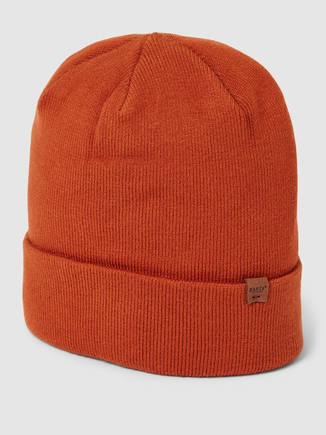 Шапка с детализацией лейбла модель WILLES Barts, оранжевый шапка ушанка модель камиказе barts белый