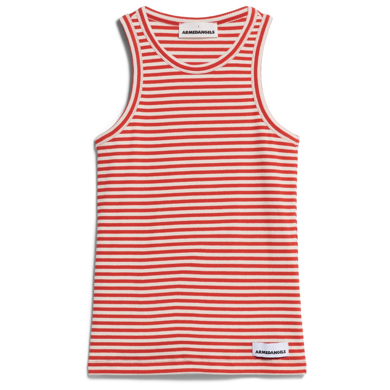 

Топ Armedangels Women's Kanitaa Stripes, цвет Poppy Red/Oatmilk