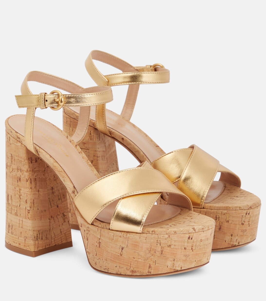

Кожаные сандалии Bebe на платформе Gianvito Rossi, золотой
