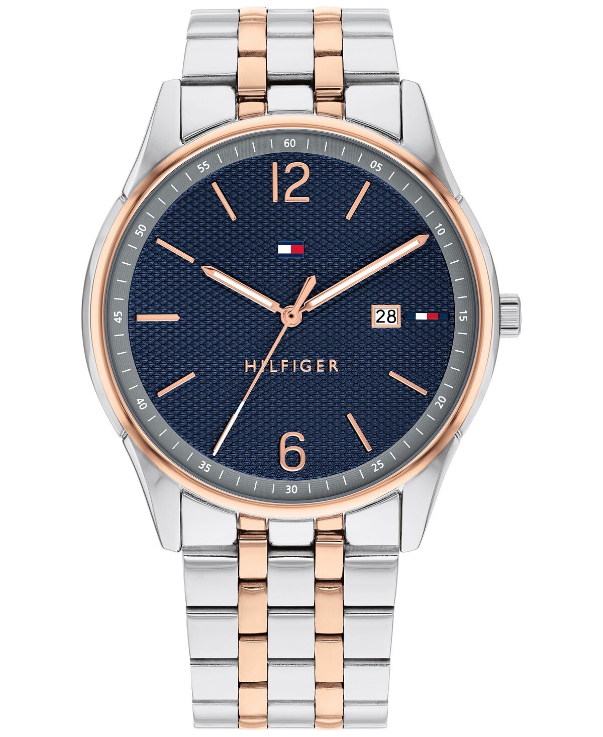 

Мужские двухцветные часы-браслет из нержавеющей стали, 42 мм Tommy Hilfiger