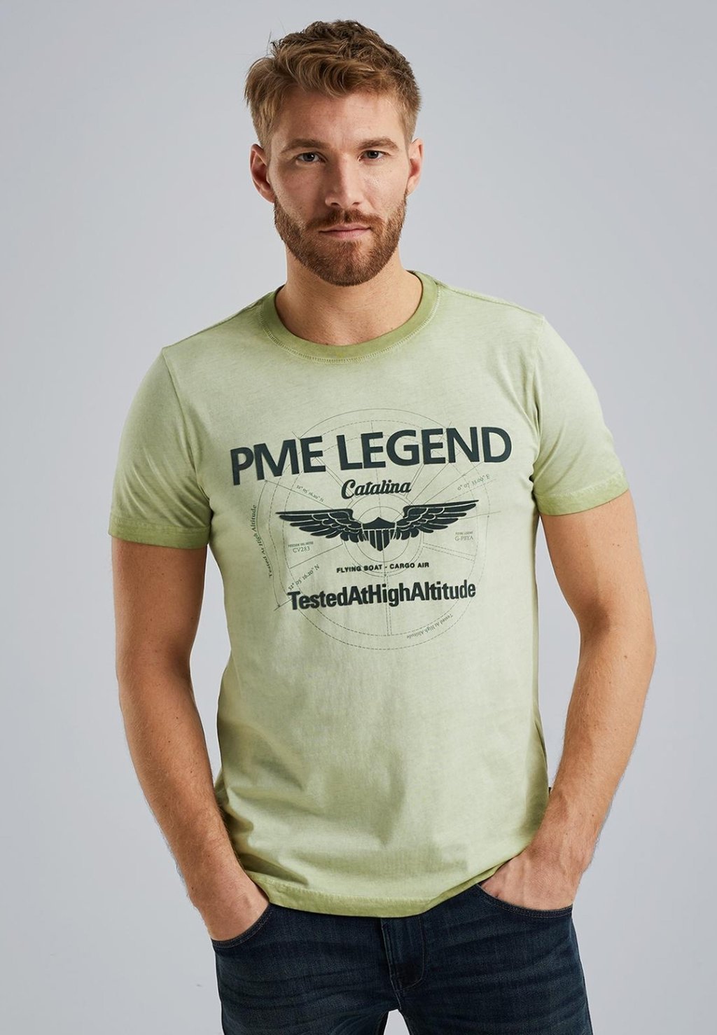 Футболка с принтом PME Legend, цвет sage футболка с принтом pme legend цвет salute