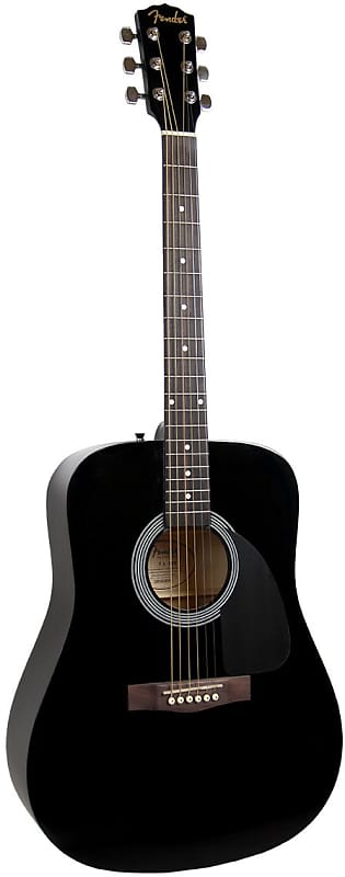 Акустическая гитара Fender FA-115 Dreadnought Acoustic Guitar - Black вестерн гитара fender fa 115 dreadnought pack