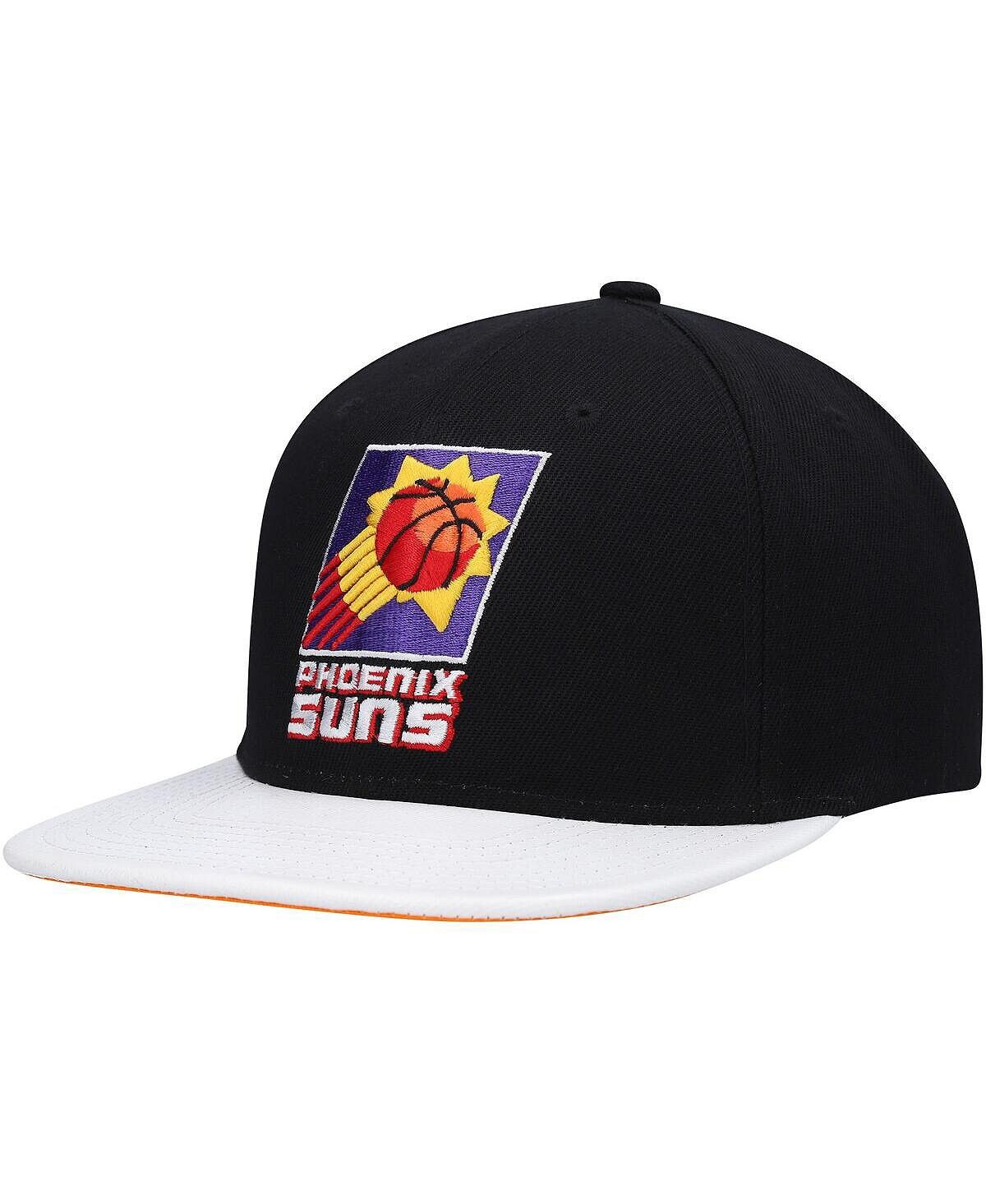 

Мужская черная, белая кепка Phoenix Suns из твердой древесины Classics Wear Away с козырьком Snapback Mitchell & Ness