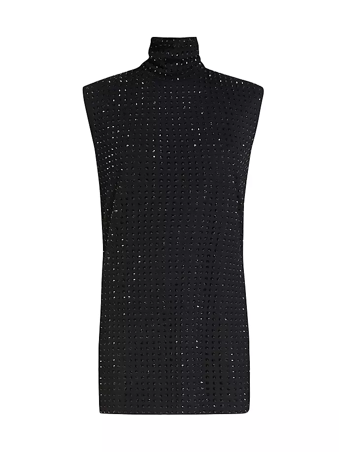 

Мини-платье без рукавов с заклепками Sportmax, черный
