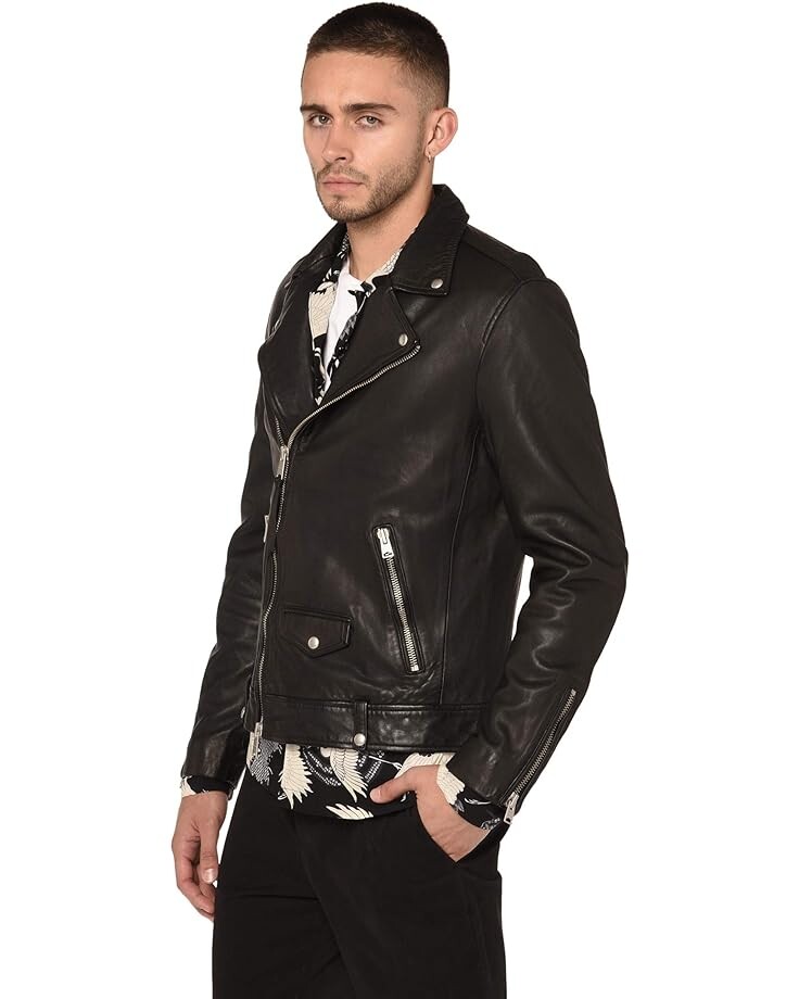 

Куртка AllSaints Milo Biker Jacket, черный