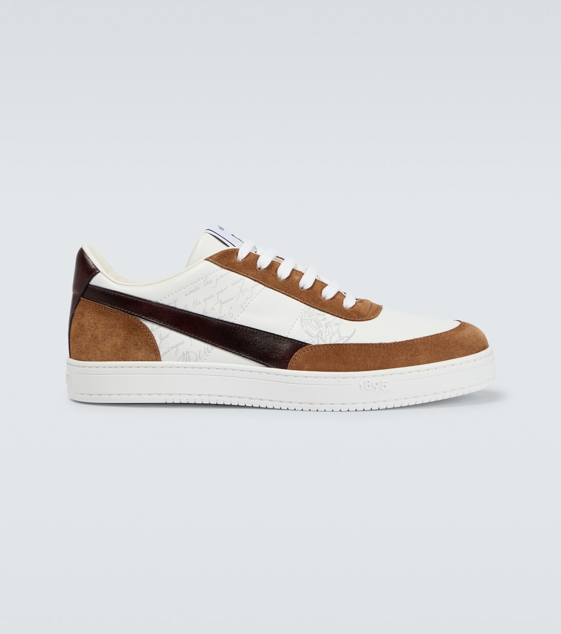 

Кожаные кроссовки Playtime Scritto Berluti, белый
