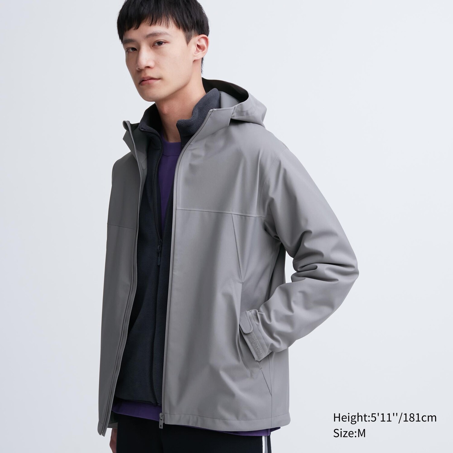 

Парка Blocktech 3D Cut Uniqlo, серый