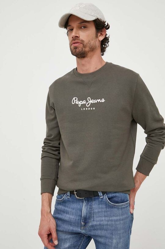 

Хлопковая толстовка Edward Crew Pepe Jeans, зеленый