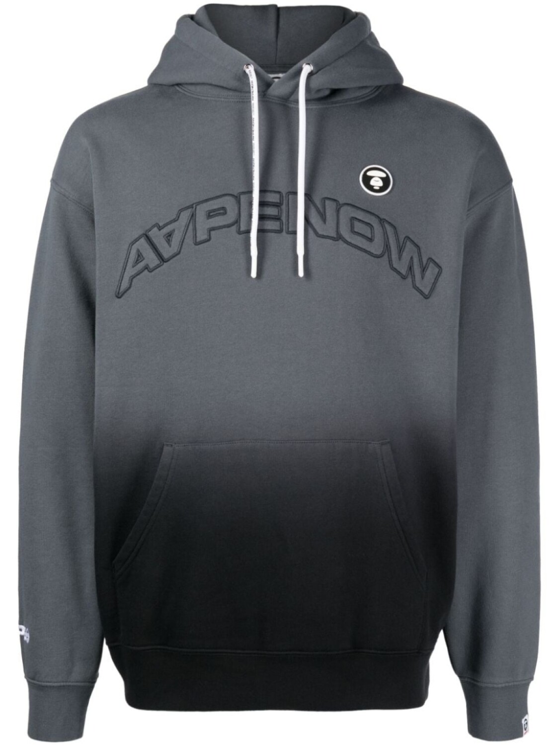 

Худи с вышитым логотипом и эффектом омбре AAPE BY *A BATHING APE, серый