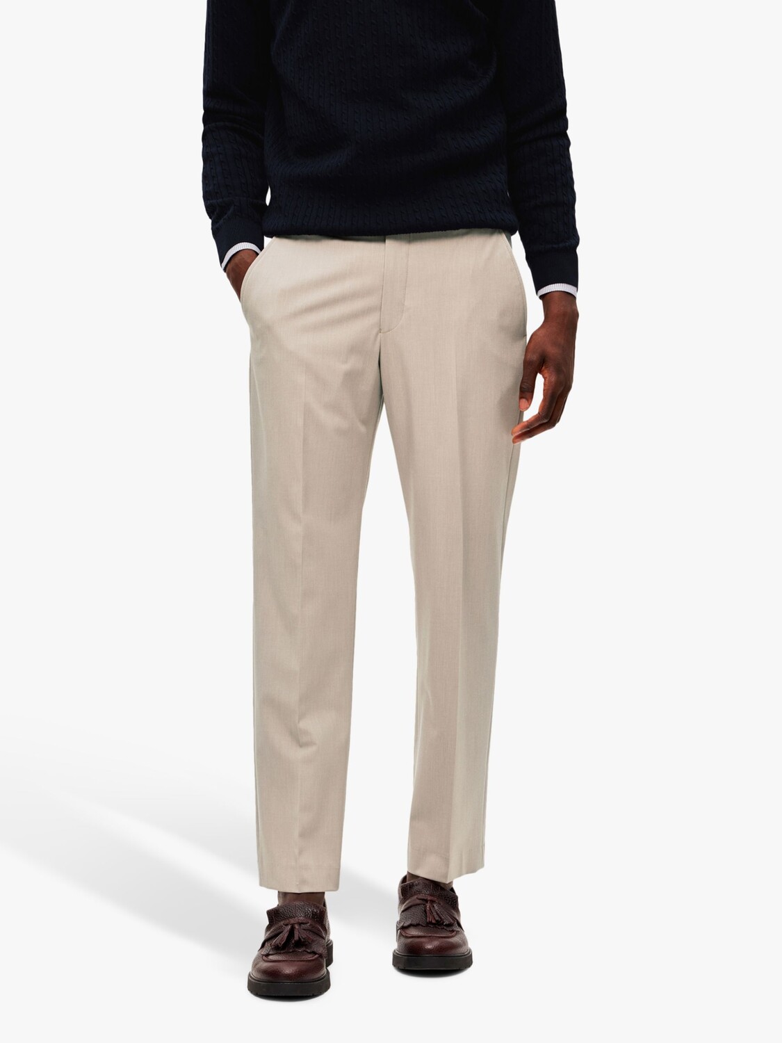 

Selected Узкие брюки строгого кроя Liam, Plaza Taupe