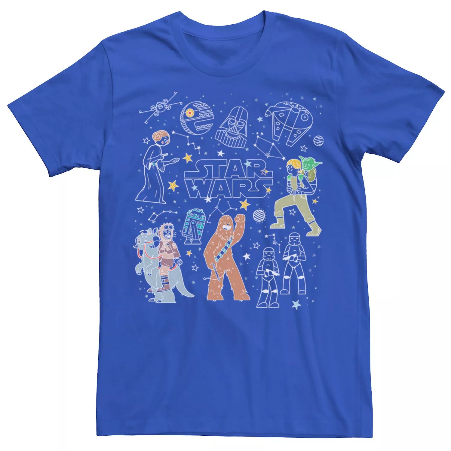 цена Мужская футболка с рисунком Constellation Group Shot Star Wars