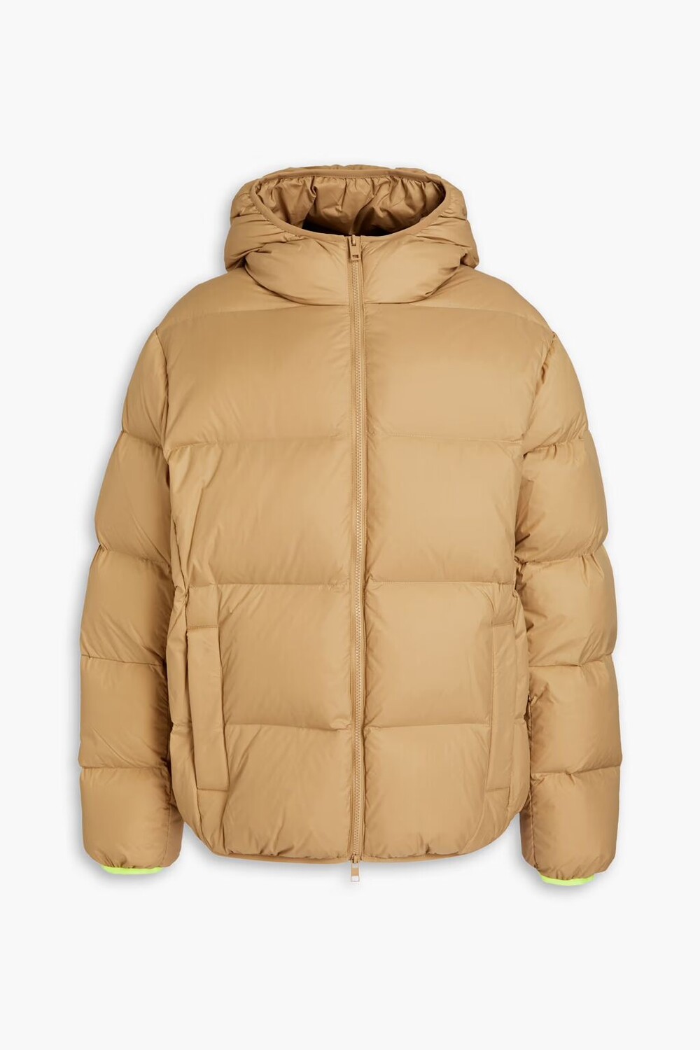 

Стеганый пуховик с капюшоном Msgm, песок