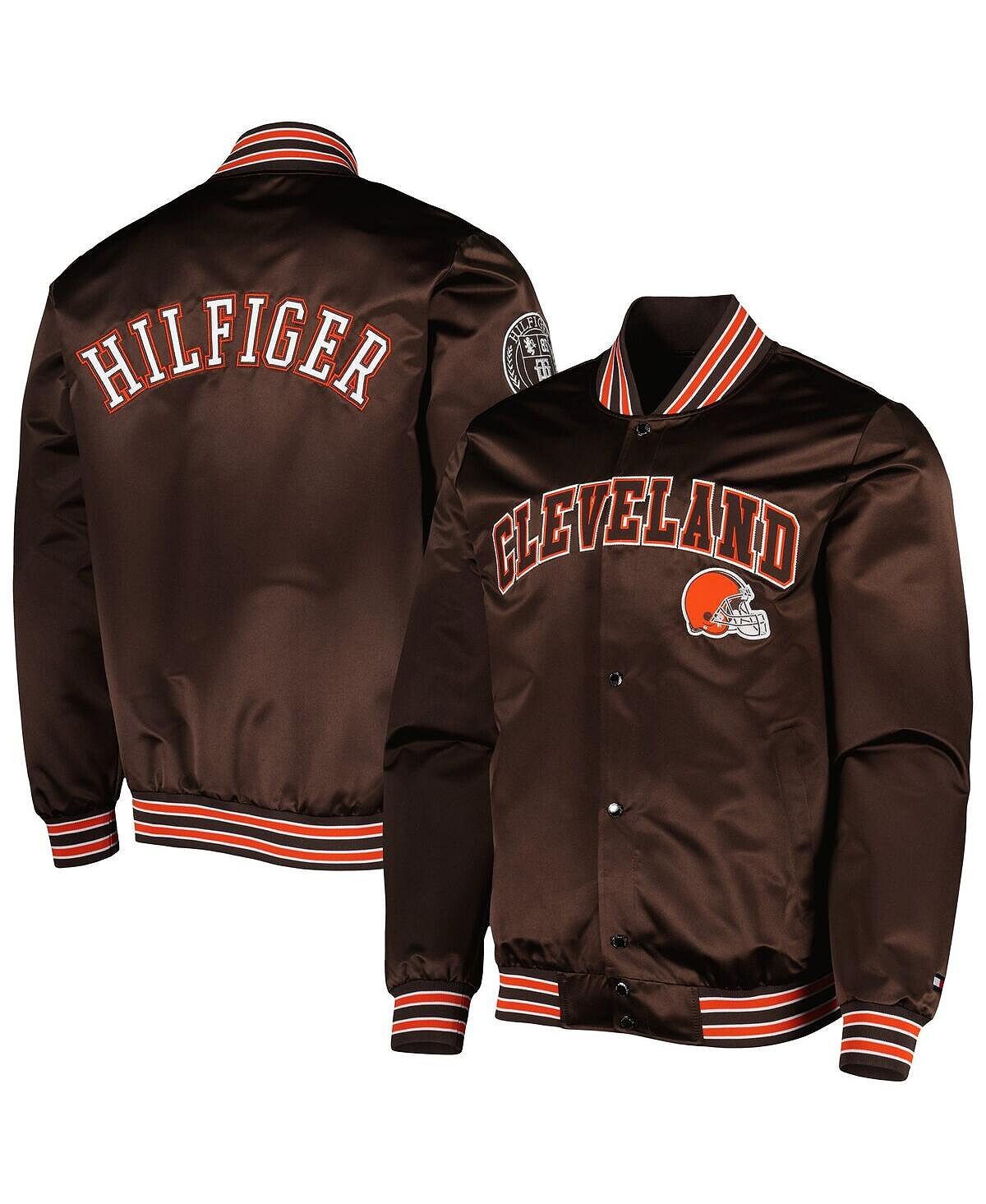 

Мужская коричневая куртка на кнопках Cleveland Browns Elliot Varsity Tommy Hilfiger, Коричневый