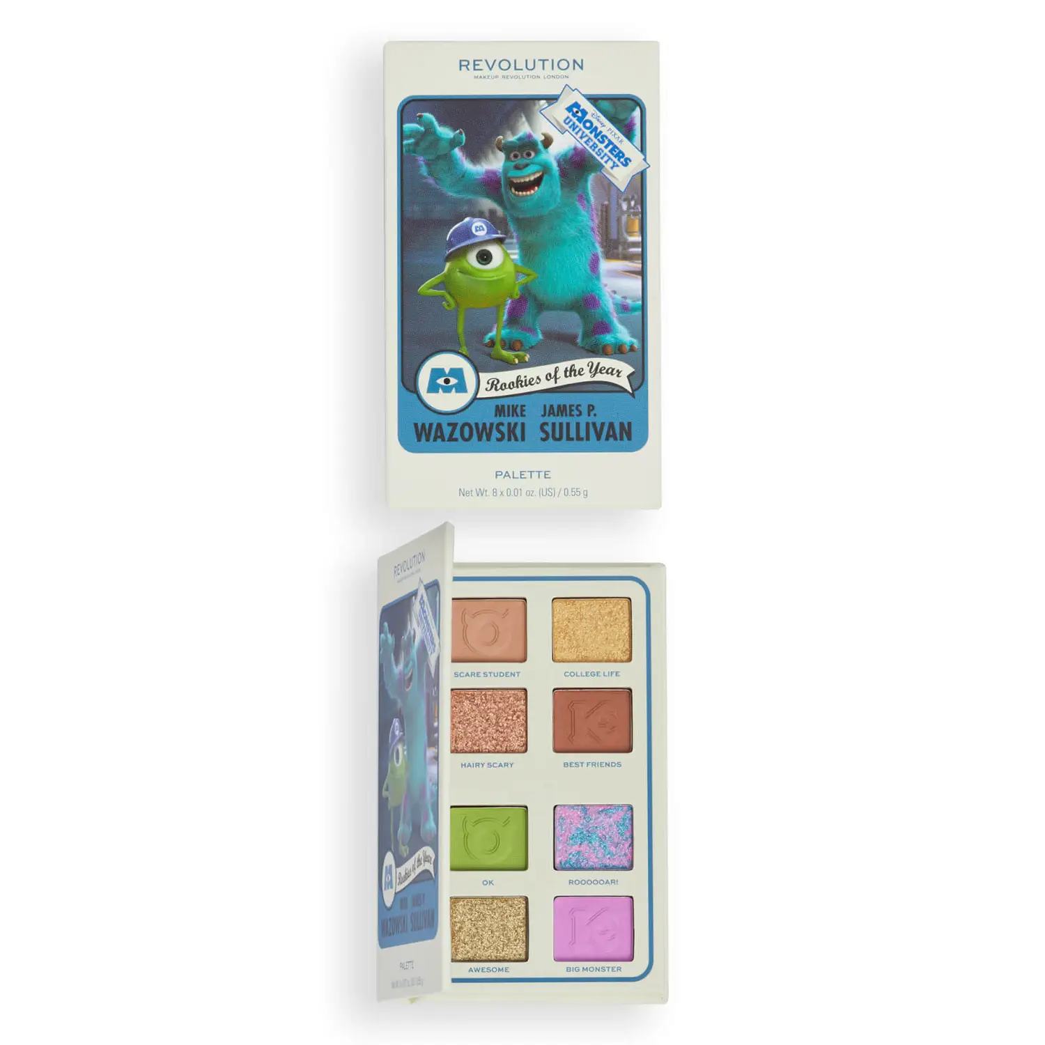 цена Палетка Revolution x Monsters University Mike & Sulley Scare Card Palette