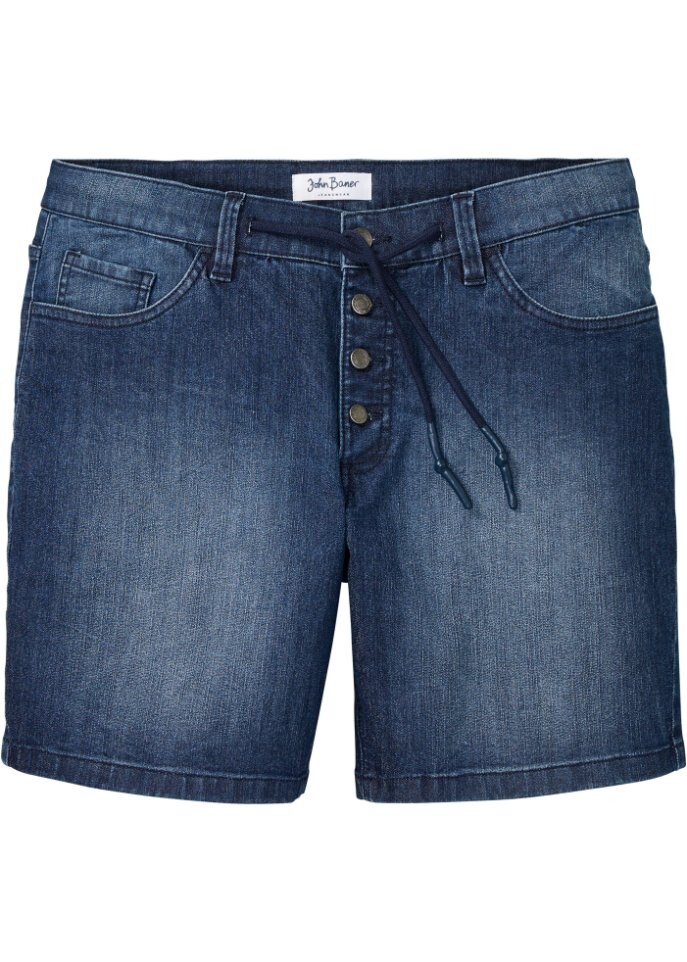 

Длинные джинсовые шорты из эластичного денима свободного кроя John Baner Jeanswear, синий