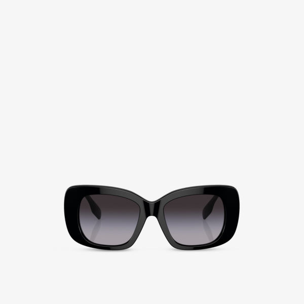 Солнцезащитные очки be4410 в квадратной оправе из ацетата ацетата Burberry, черный