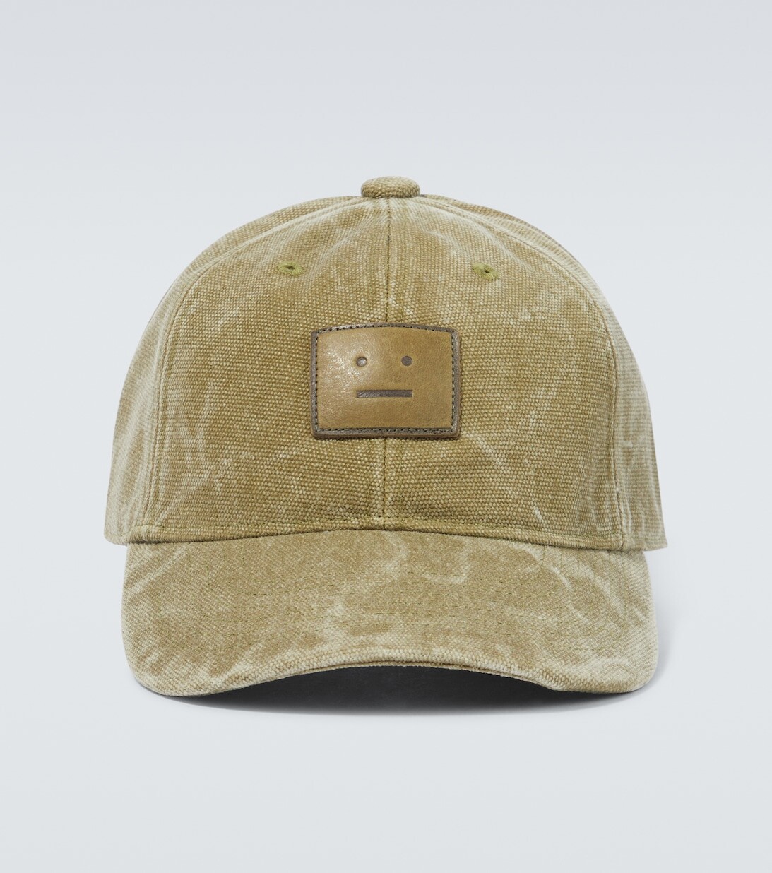 

Бейсболка Face из хлопкового холста Acne Studios, зеленый