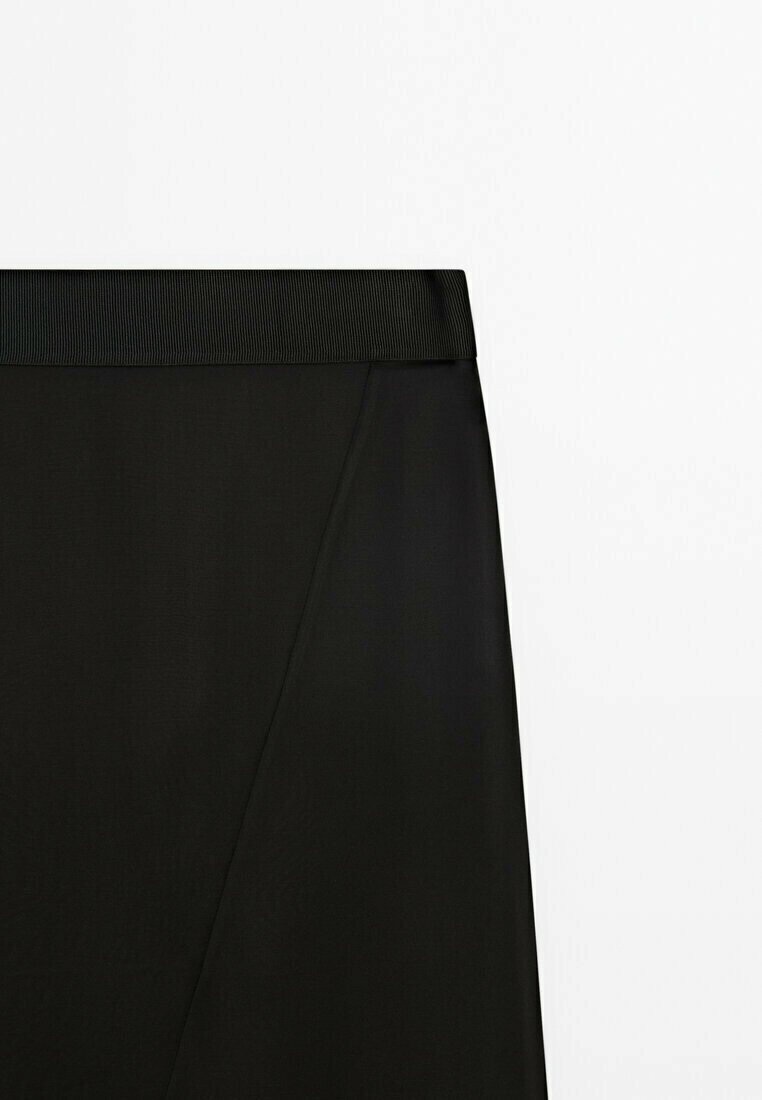 

Юбка с запахом MIDI Massimo Dutti, черный