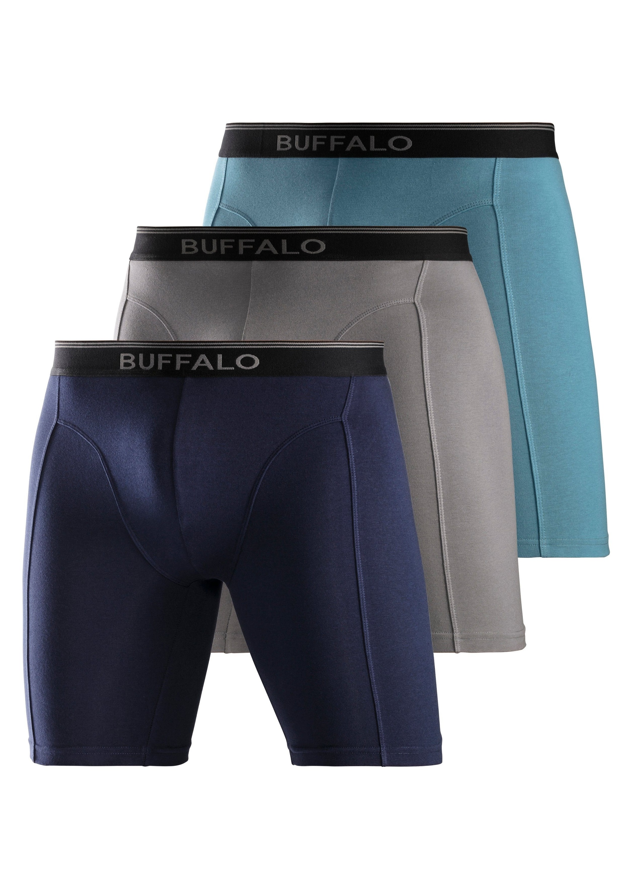 Боксеры Buffalo Boxer, цвет aquablau, grau, navy
