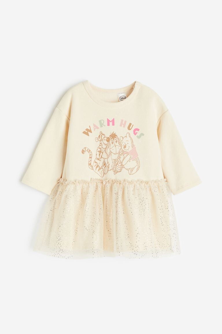 

Платье H&M Disney Winnie the Pooh Printed Tulle-skirt, светло-бежевый
