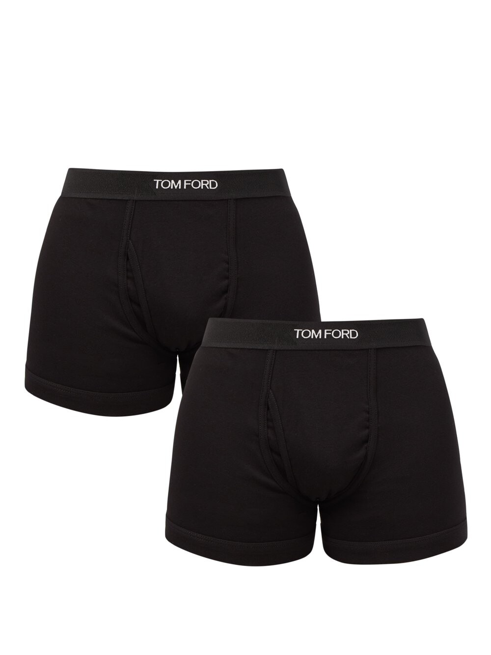 

Комплект из двух трусов-боксеров из смесового хлопка. Tom Ford, черный
