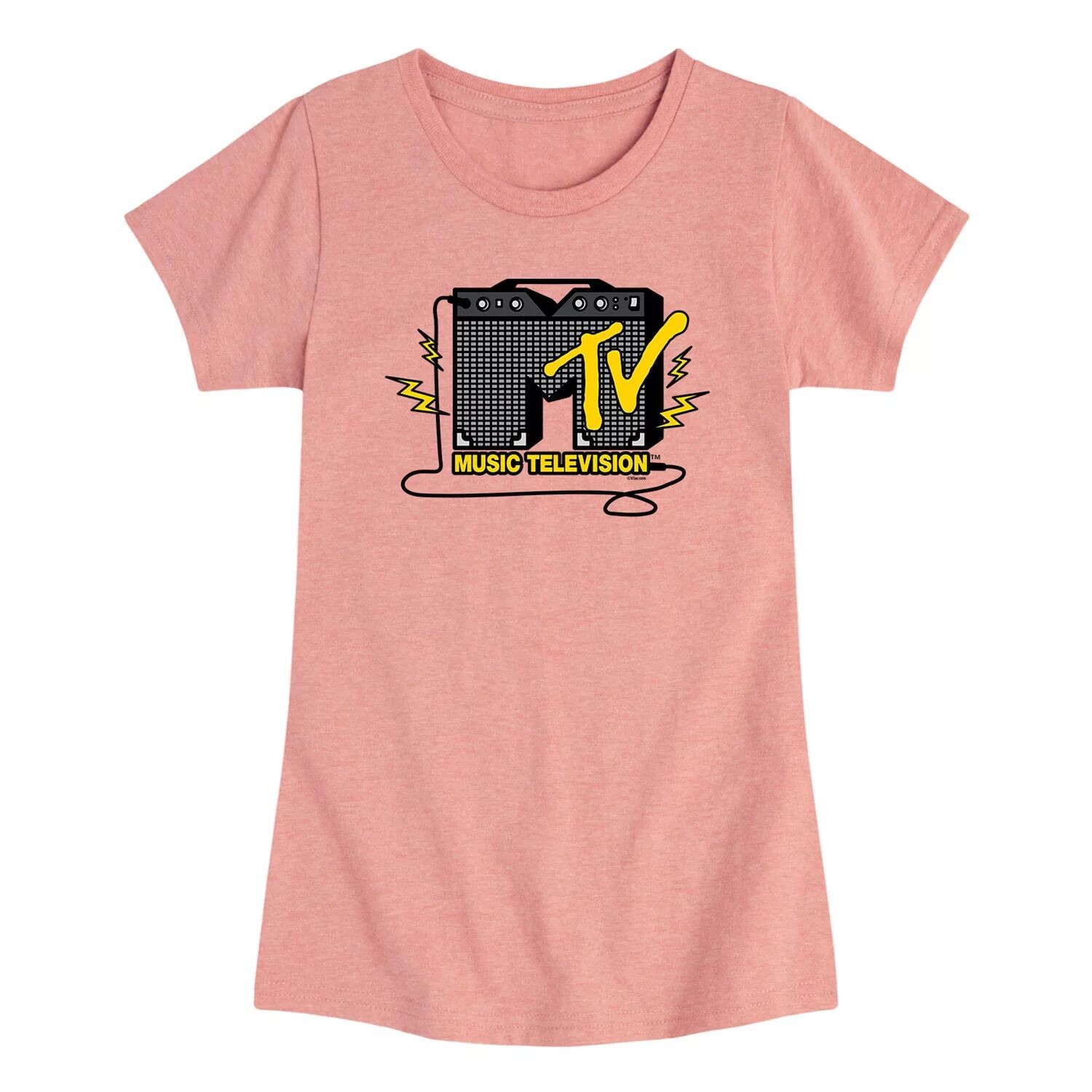

Футболка с логотипом MTV для девочек 7–16 лет Licensed Character, розовый
