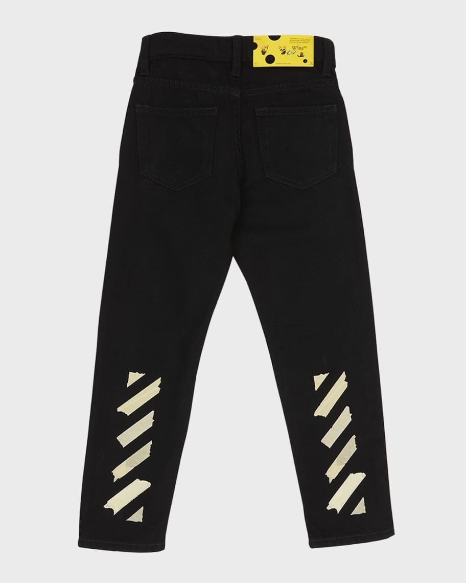 

Джинсы в полоску с логотипом для мальчика, размер 4–12 Off-White