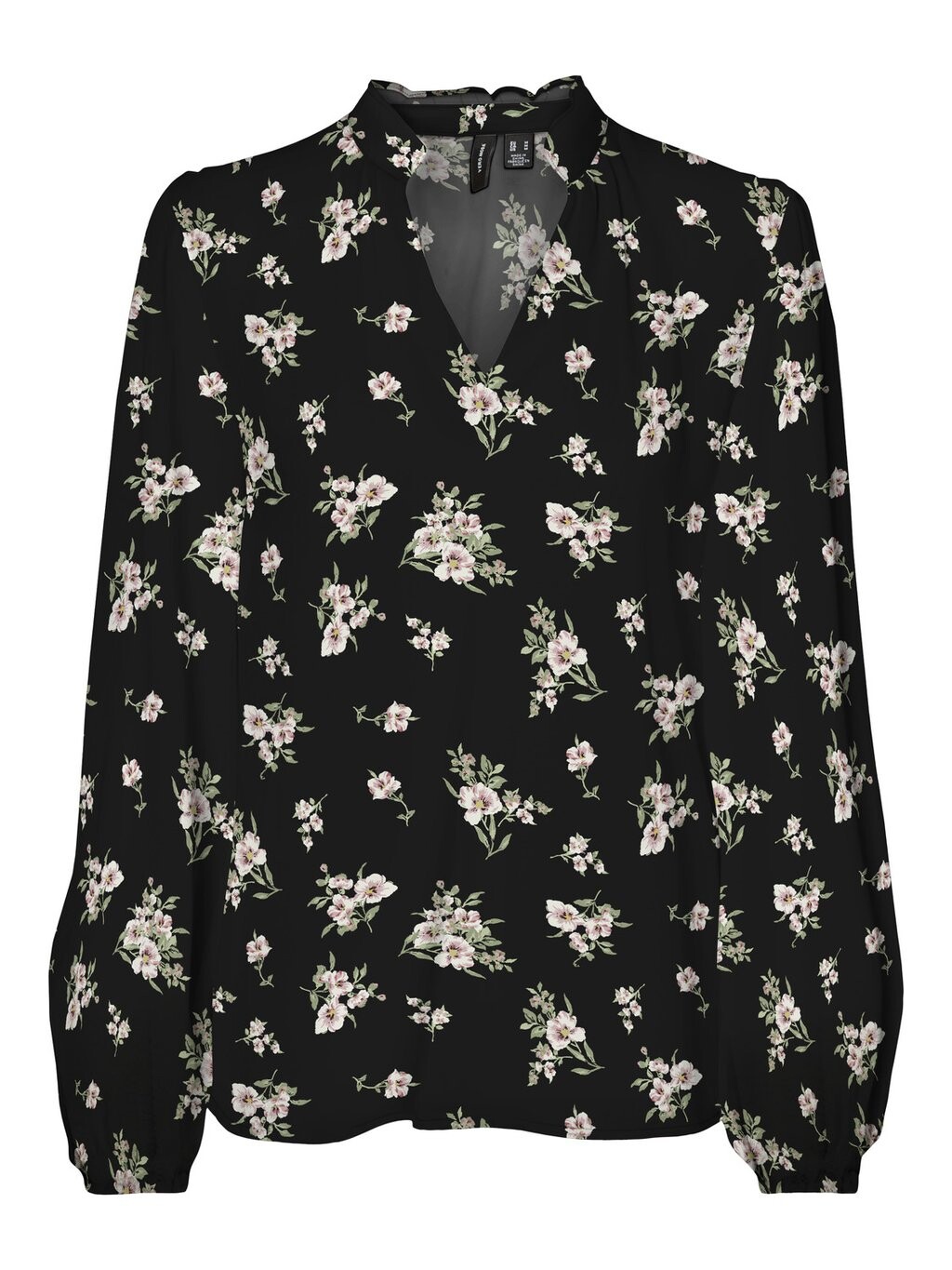 

Топ с длинными рукавами Vero Moda, черный/песочный